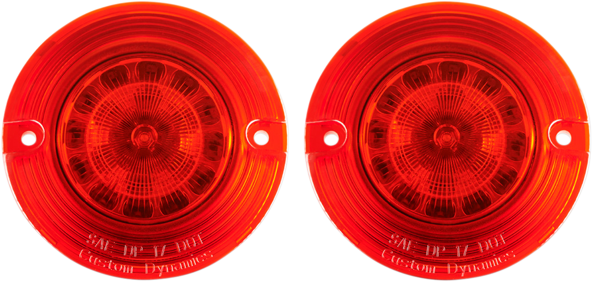 CUSTOM DYNAMICS ProBEAM Flat Turn Signal Inserts - 1157 - Red