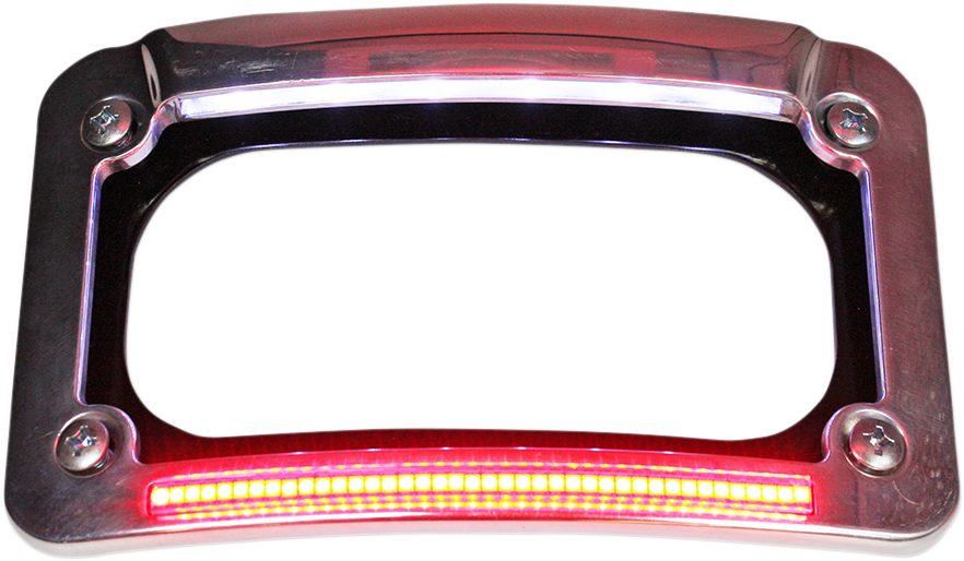 CUSTOM DYNAMICS LED License Plate Frame - Indian - Chrome