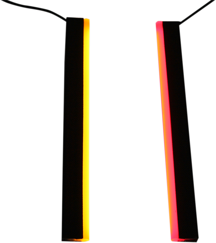 CUSTOM DYNAMICS Dual-Color Plasma Rods - 12" - Red/Amber