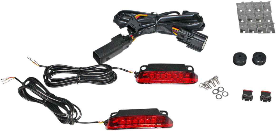 CUSTOM DYNAMICS Saddlebag Rail Luggage Rack LED Light Bar - '14-'24