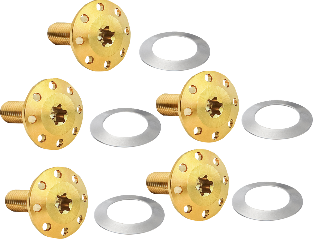 ARLEN NESS Bolt Kit - Holeshot Front Floating Brake Rotor - Spoke Mount - Gold - 5 Pack