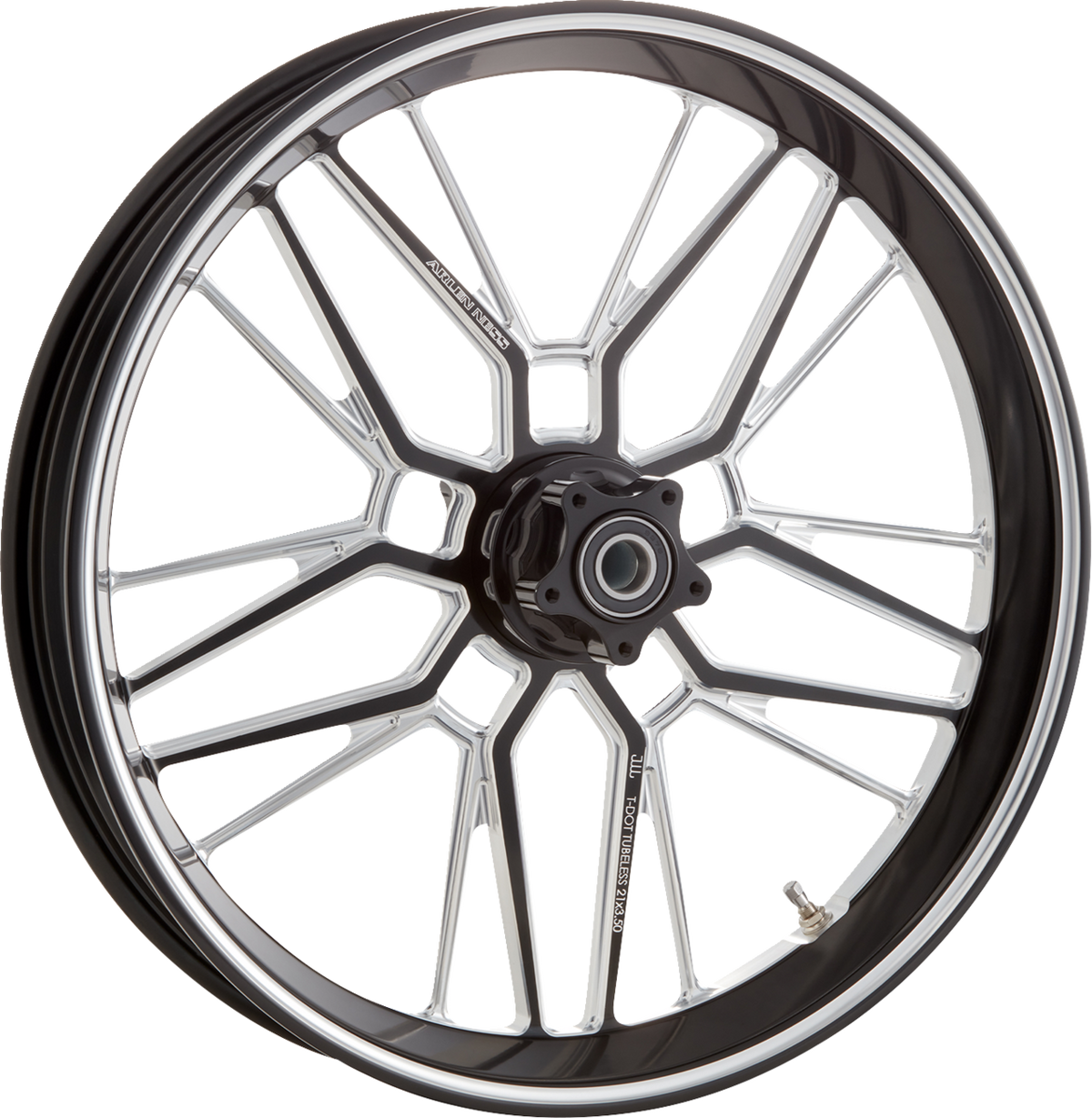 Split Spoke Forged Wheel - Black Anodized Contrast Cut - 21x3.5