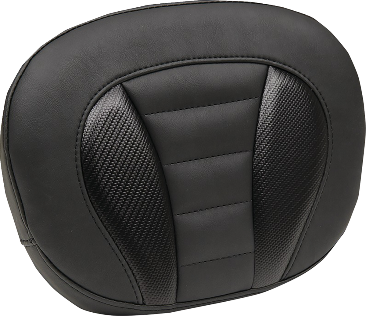 MUSTANG Sissy Bar Pad - Deluxe - Black Stitch - Touring '23.5-UP