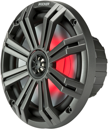 Kicker 8-inch - 7-Color LED - All-Weather Coaxial Speakers with LED Lighting