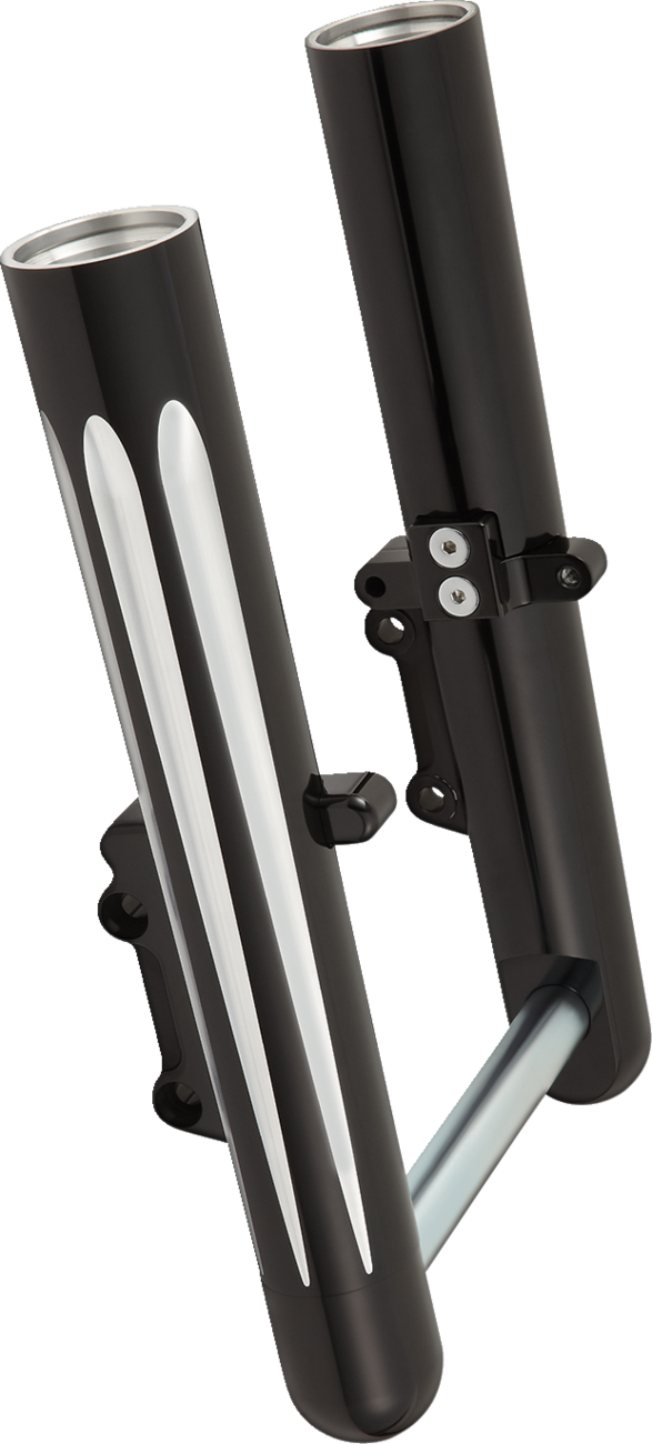 ARLEN NESS Dual Disc Hot Legs Fork Legs - Black Anodized - Deep Cut - FLH/FLT '24-'25