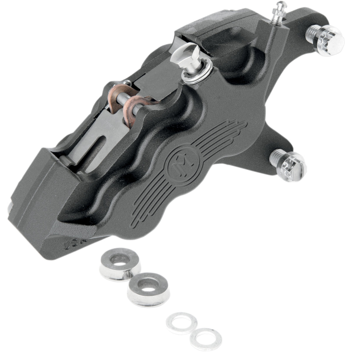 Performance Machine Brake Caliper Kit - 0051-2916-SMB For Harley Motorcycles 2000-2007