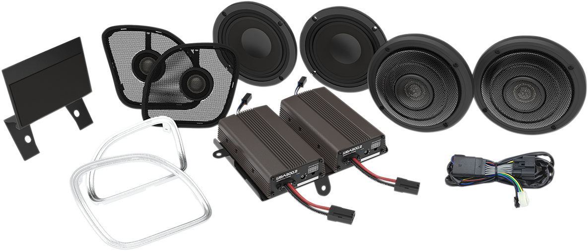 WILD BOAR AUDIO Front & Rear Speaker Kit with 600 W Amp - Road Glide Ultra '16-'24