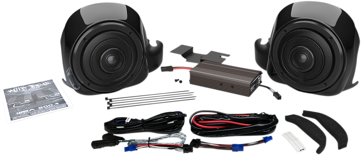 WILD BOAR AUDIO 6-1/2" Lower Pod Speakers and Amplifier Kit - Liquid Cooled - Touring '14-'24