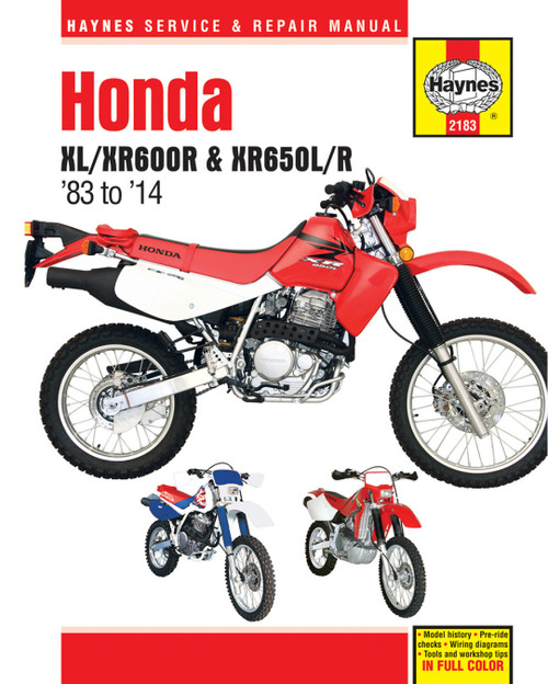 Haynes Repair/Service Manual for '83-14 XL600R/XR600R & XR650L/XR650R (M2183)