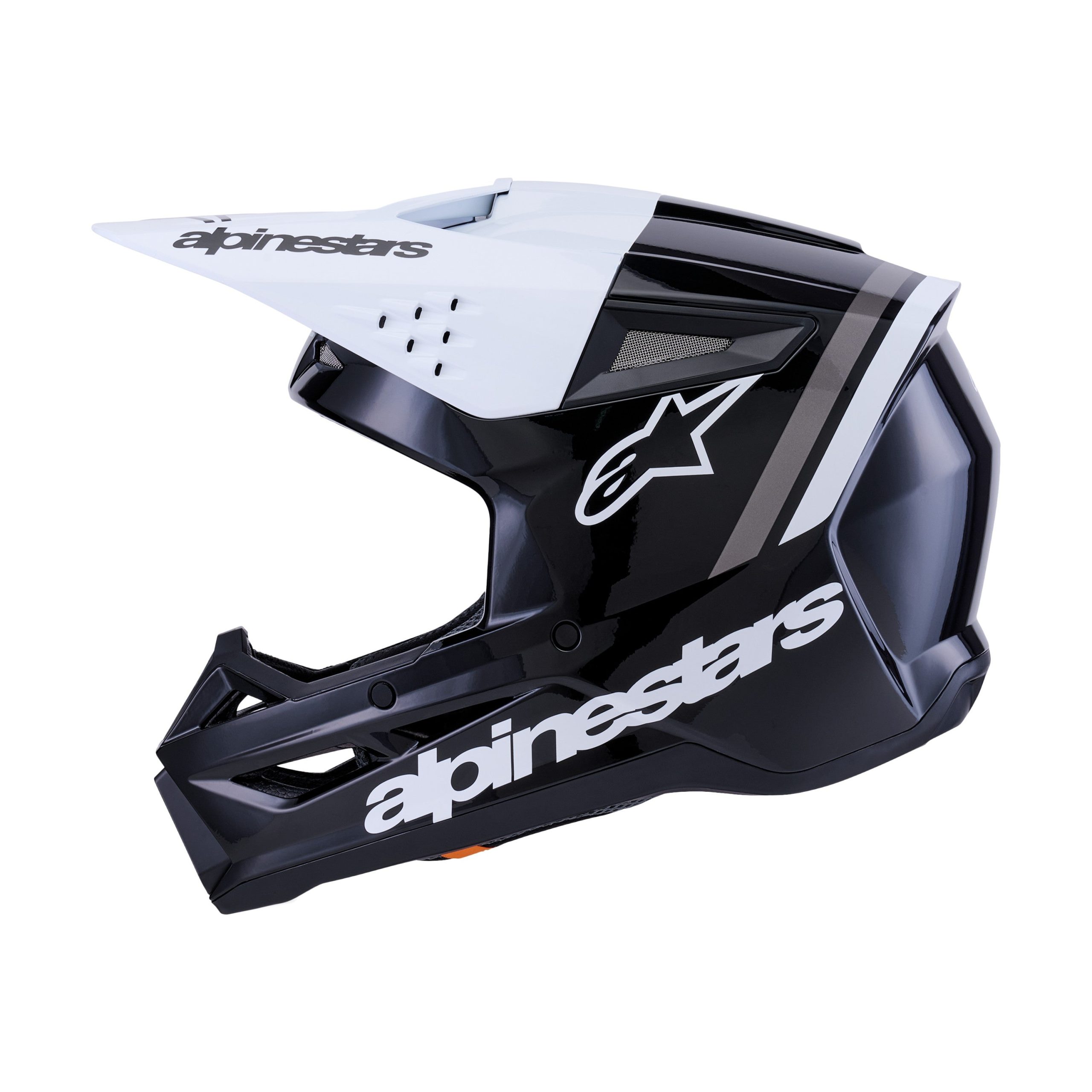 ALPINESTARS SM3 RADIUM HELMET BLK/WHT/GRY GLOSSY LG - 482-00181L