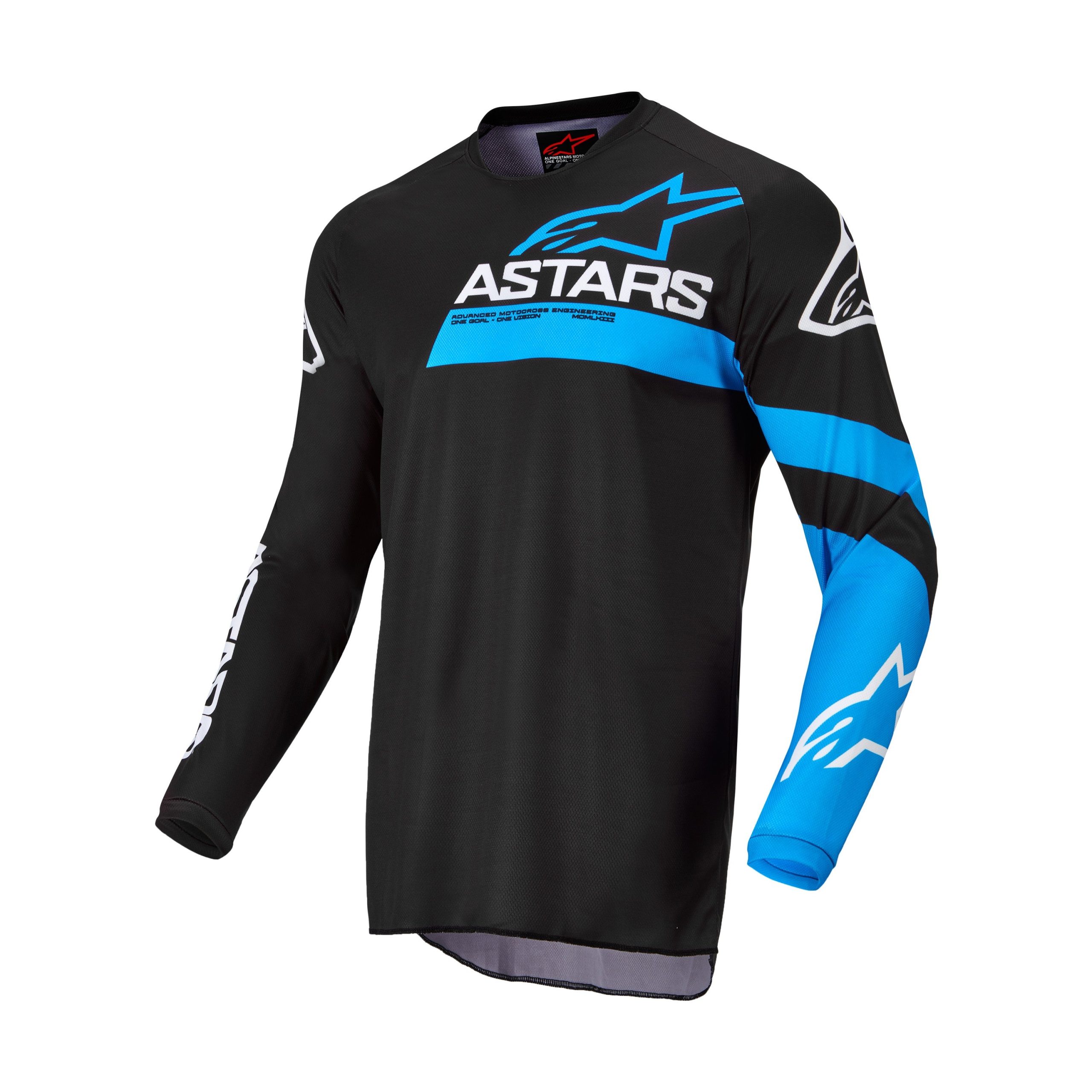ALPINESTARS FLUID CHASER JERSEY BLACK/BLUE NEON LG - 482-9744L