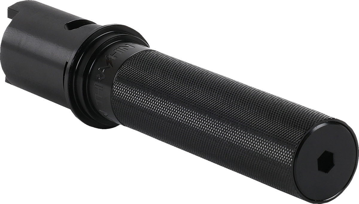 THRASHIN SUPPLY CO. Throttle Tube - Knurled - 1" - Gen 2 TBW - Black - Touring '23-'25