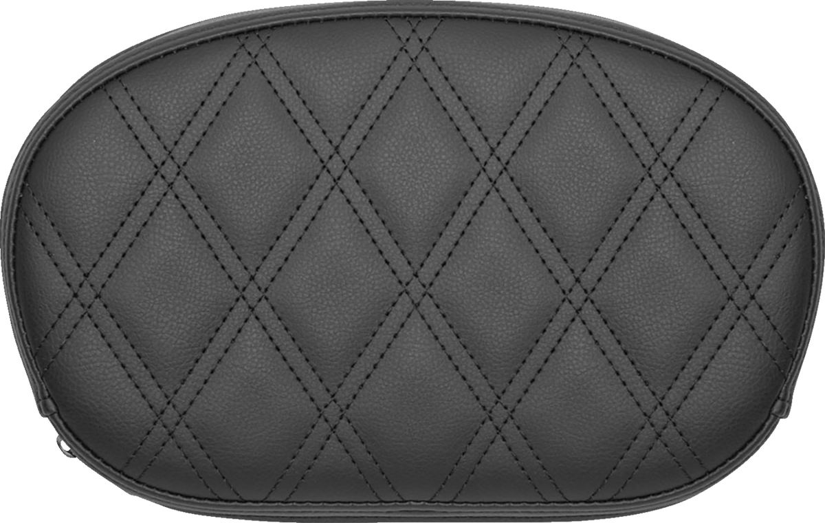 SADDLEMEN Mini Contour Sissy Bar Pad - Lattice Stitch - Black