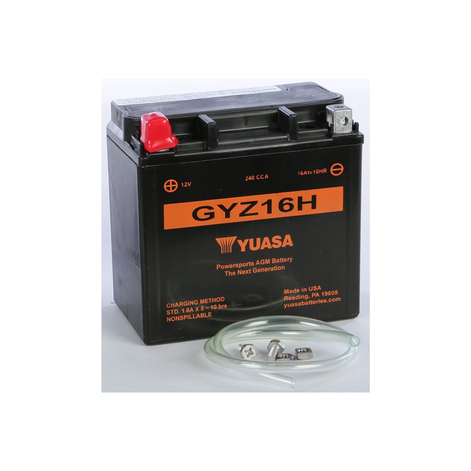 YUASA BATTERY GYZ16H SEALED FACTORY ACTIVATED - 49-1935