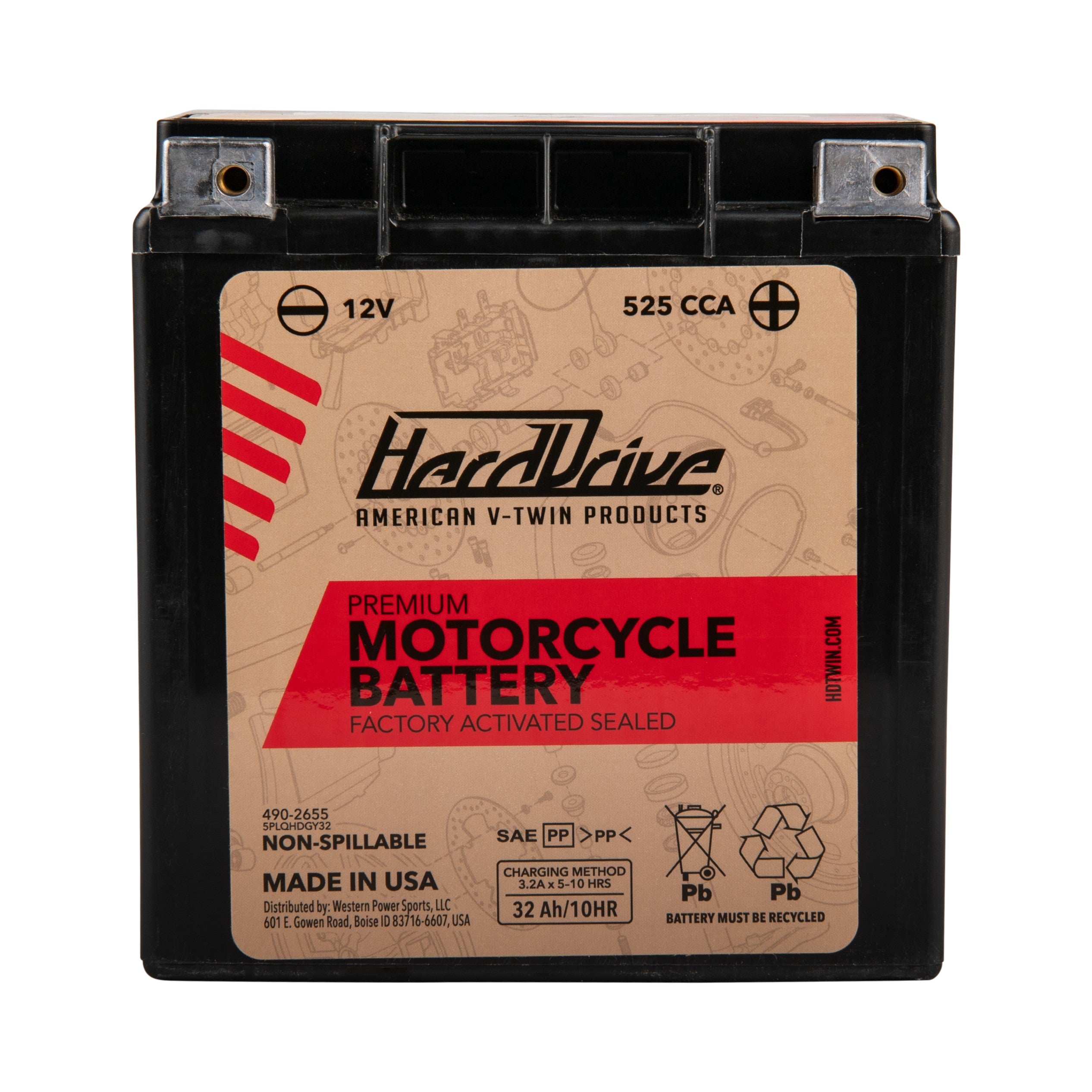 HARDDRIVE PREMIUM BATTERY GYZ32HL / YIX30L CCA 500 - 490-2655