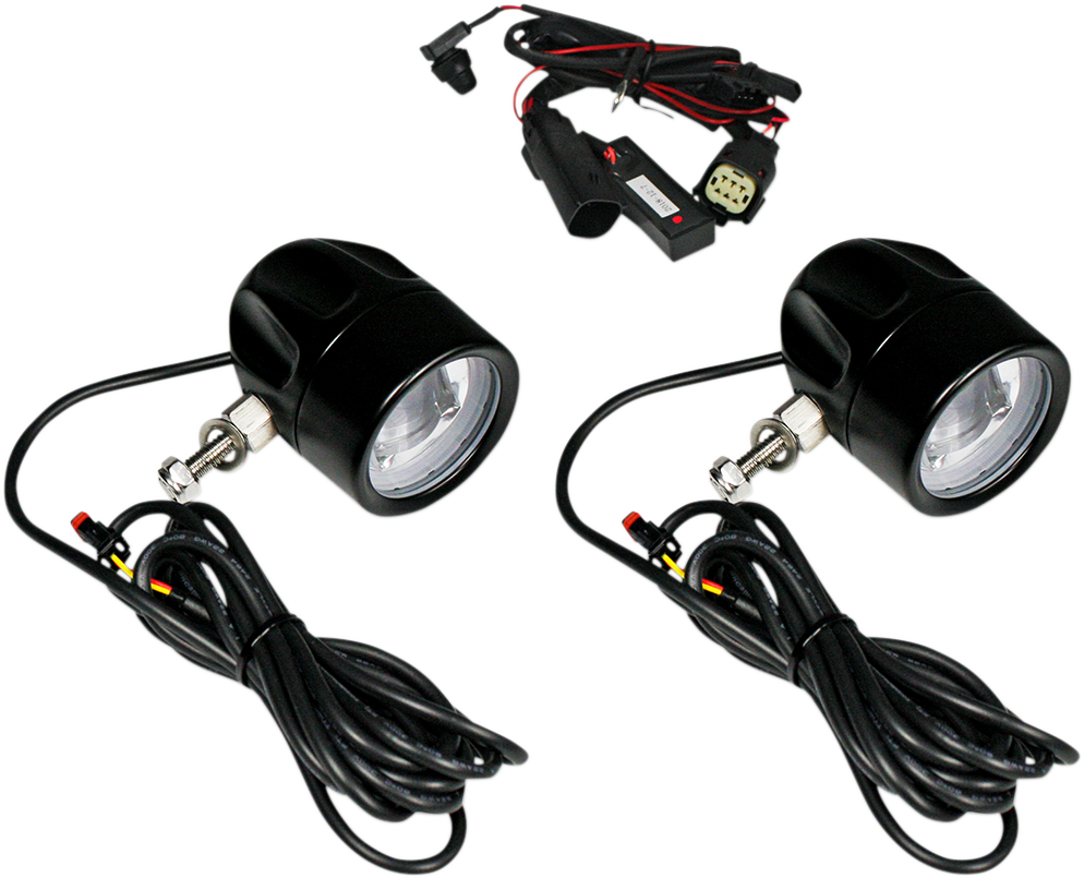 CUSTOM DYNAMICS ProBEAM LED Halo Fog Lamps - Black - Clear Lens