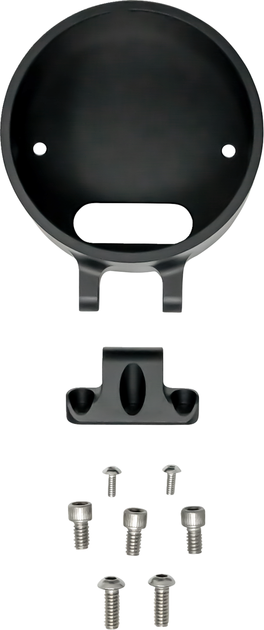 KODLIN USA Round Gauge Bezel Kit for Ascent Pro Riser - Black - Softail '22-'25