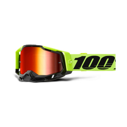 100% Neon Yellow Racecraft 2 Goggles