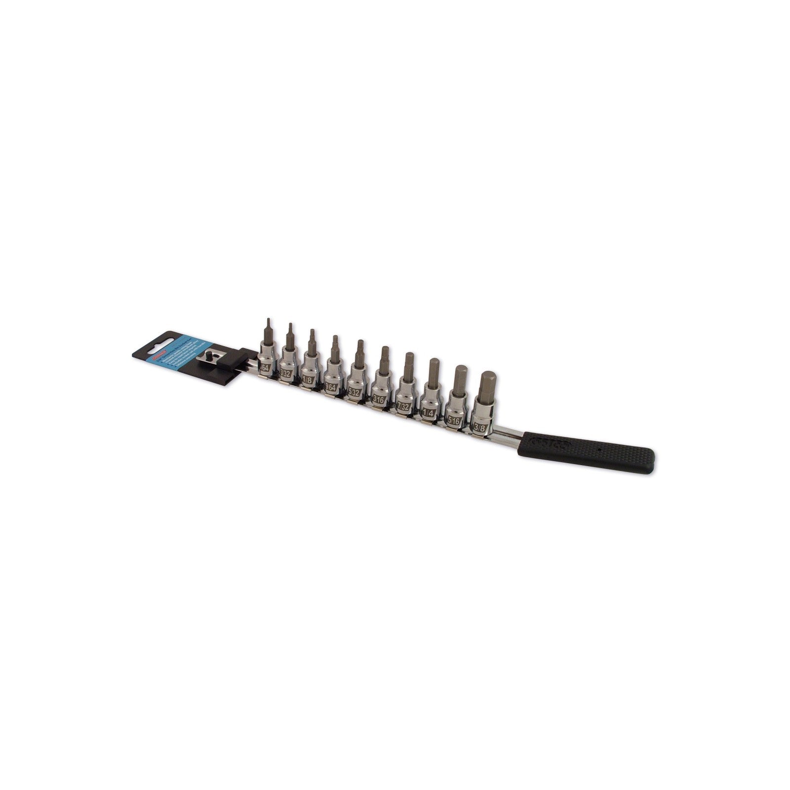 CRUZ TOOLS SOCKET BIT SET 10PC HEX STANDARD - 57-0015