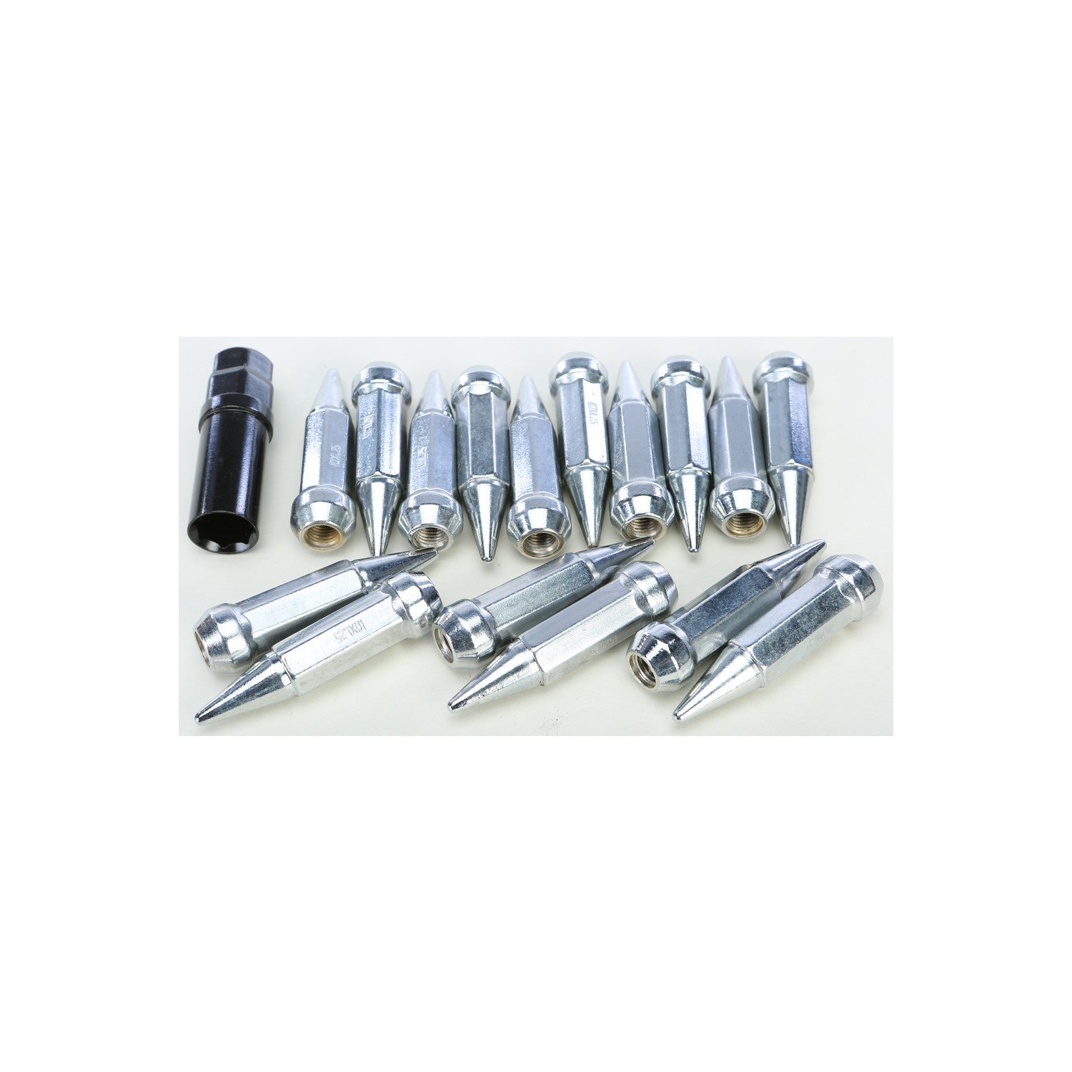 SEDONA SPIKE LUG NUT 10MMX1.25 60' CHROME TAPERED 14MM HD W/KEY - 570-0102