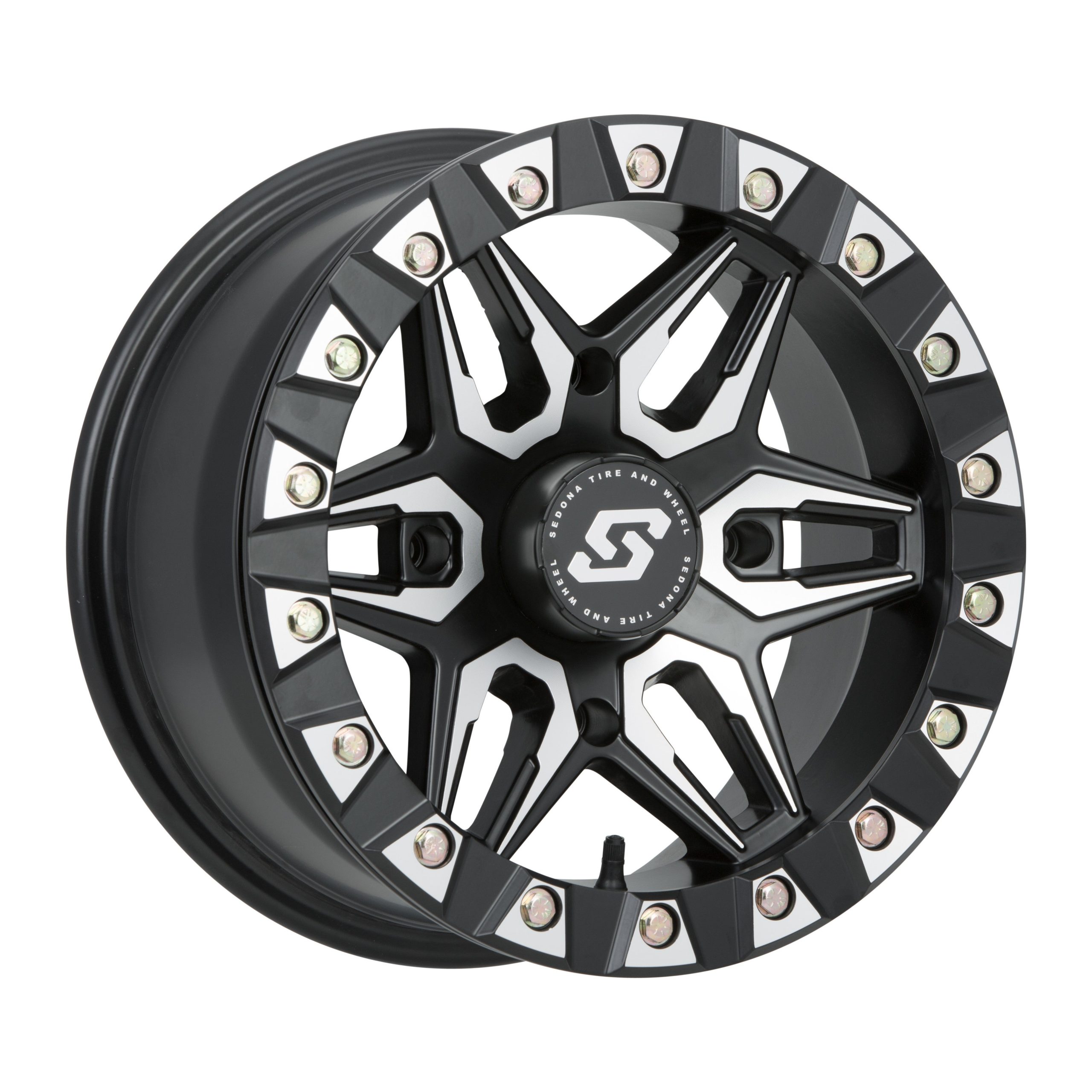 SEDONA SPLIT 6 BDLK WHEEL 14X7 4/137 5+2 (+10MM) BLK/MACHINED - 570-1242