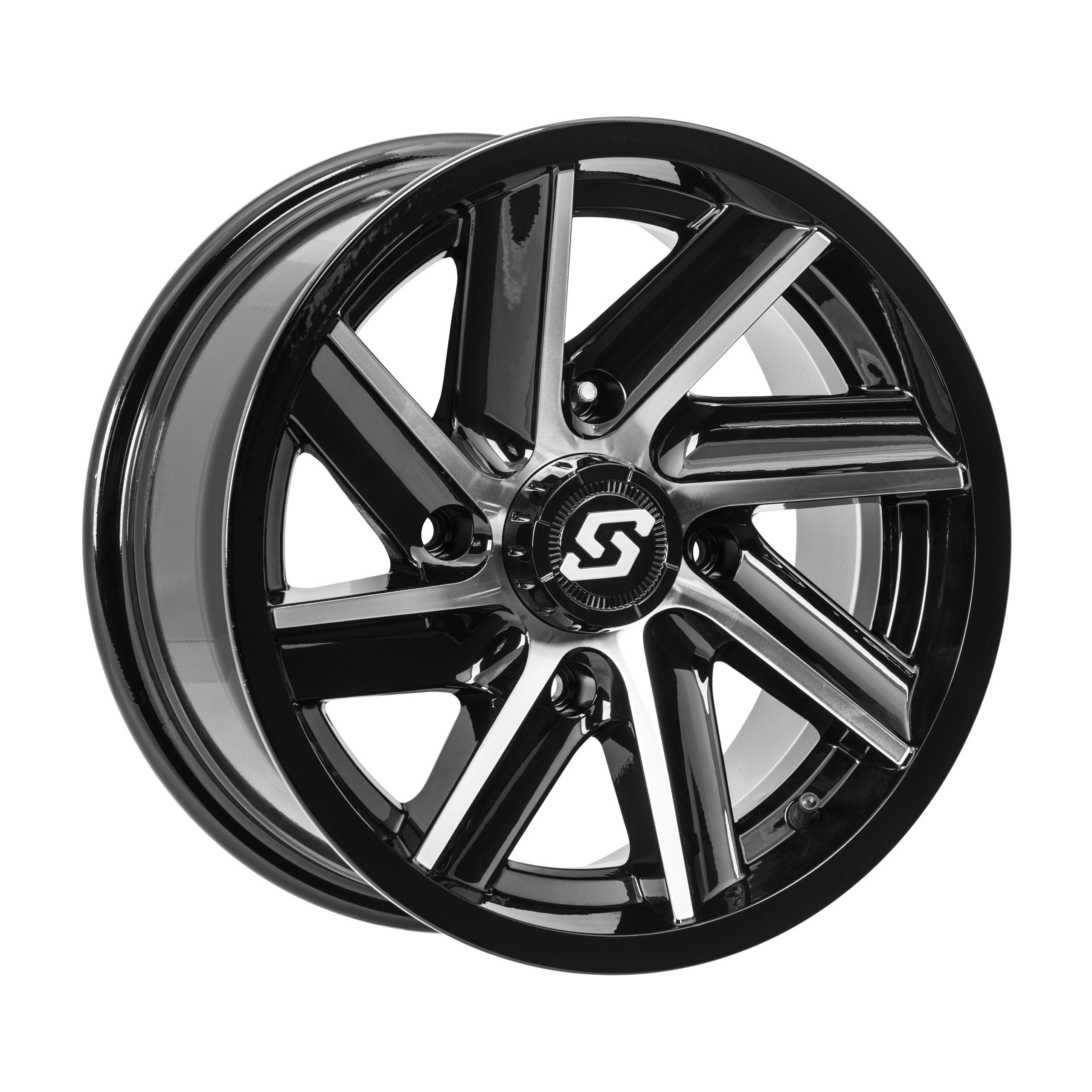 SEDONA CHOPPER WHEEL 14X7 4/156 4+3 (+5MM) BLK/MACHINED - 570-1282