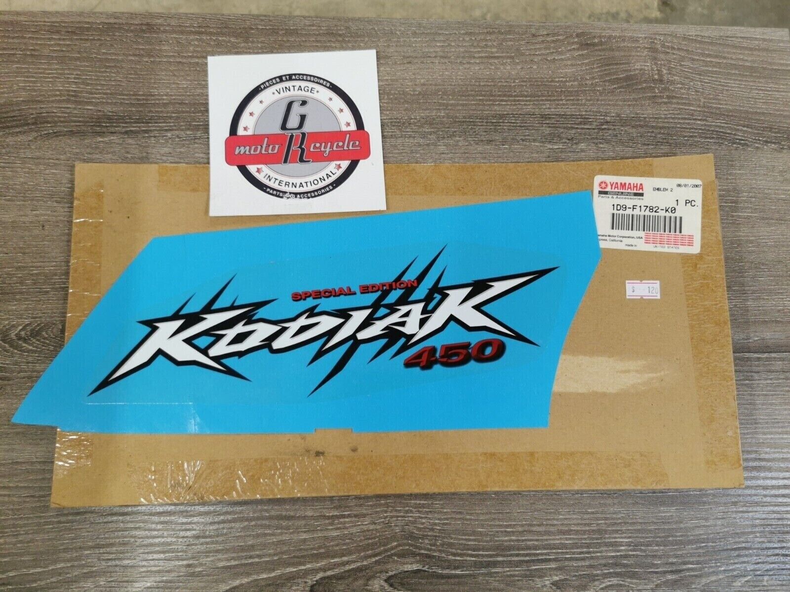 NOS YAMAHAKODIAK 450 EMBLEM2 1D9-F1782-K0Y49