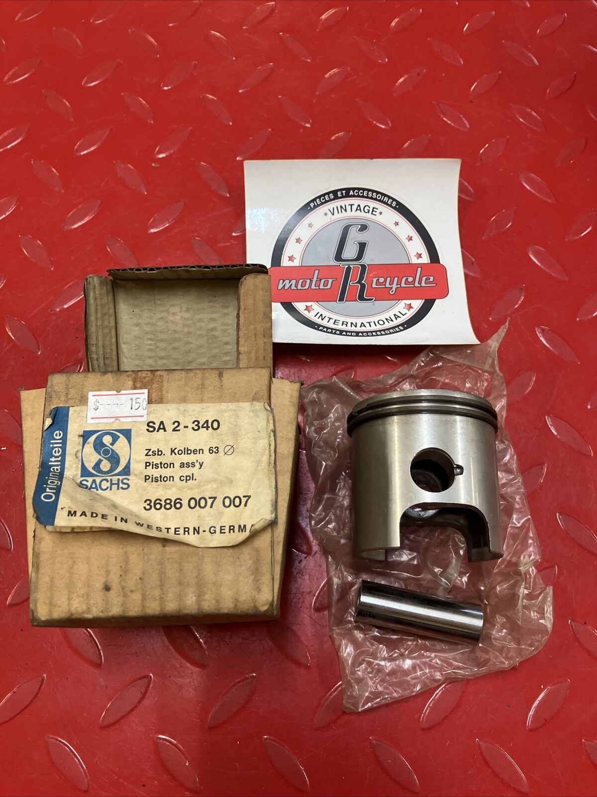 NOS SKIROULE SACHS SA2-340 SA2 340 PISTON WITH RING / PIN 3686-007-007 63MM SR1