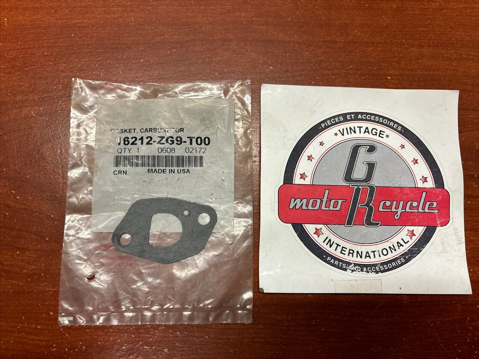 NOS HONDA GXV140 HR215 HRB215 HRM215 CARBURETOR GASKET 16212-ZG9-T00 H182