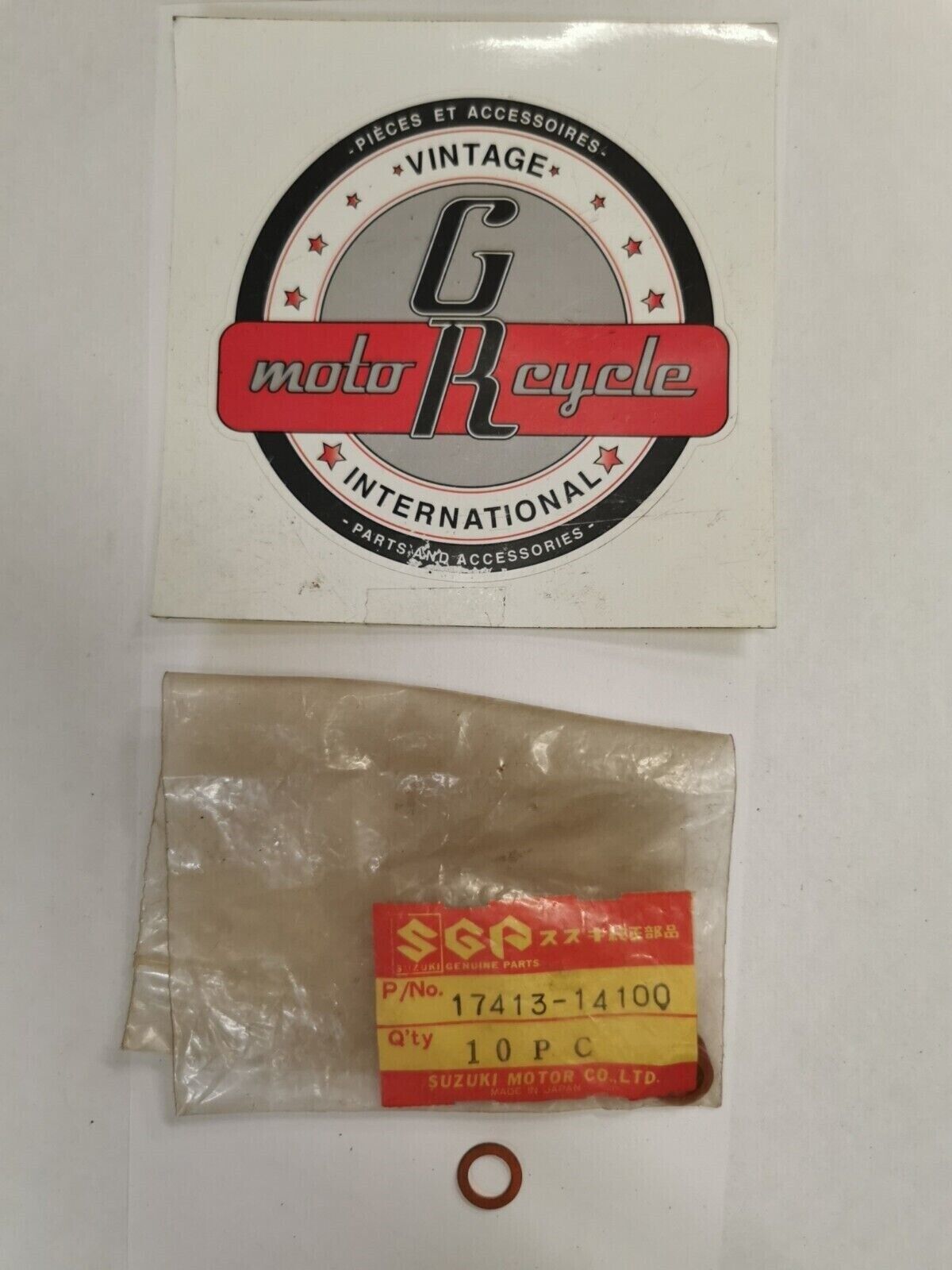 NOS SUZUKIRM125 RM80 DRAIN GASKET 17413-14100 S28