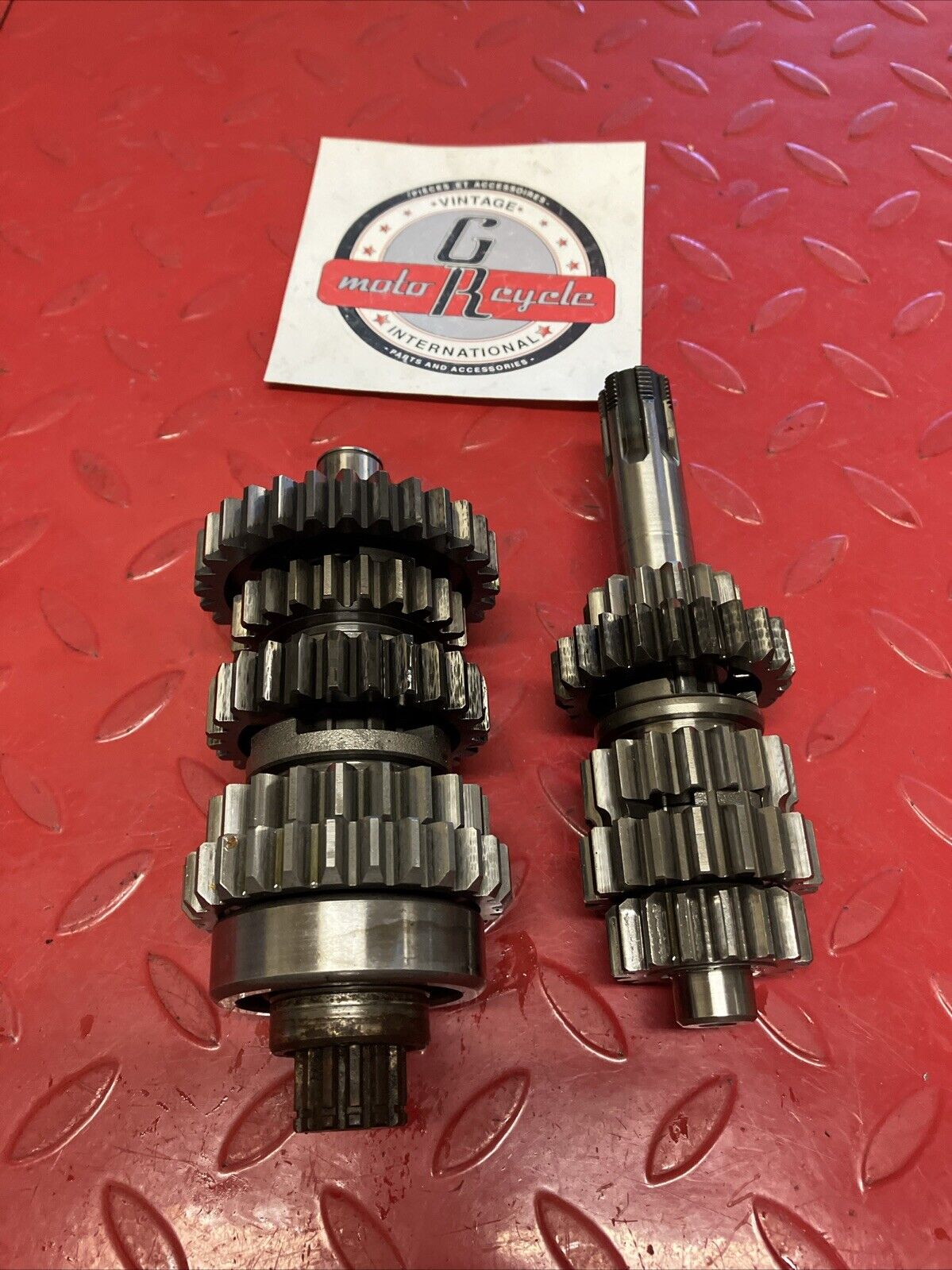 SUZUKI RM250 1987 TRANSMISSION MAINSHAFT COUNTERSHAFT SHAFT GEAR 1986 1988