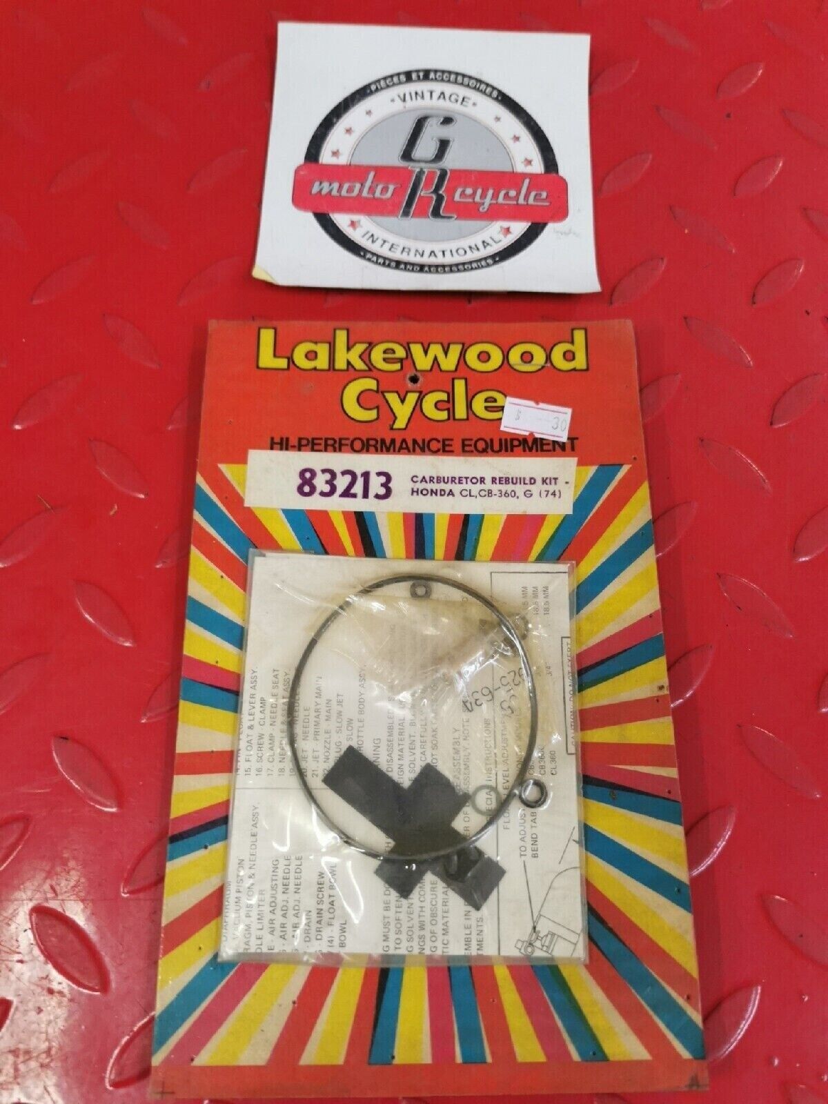 NOS LAKEWOOD CYCLE HONDA CL360 CB360 CARBURETOR REBUILD KIT 83313J15