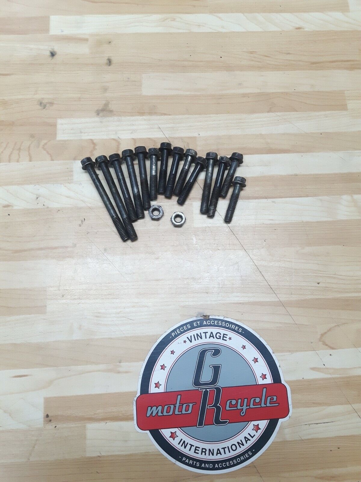 HONDA XR200R 1984 LEFT AND RIGHT CRANKCASE COVER BOLT FLANGE HARDWARE