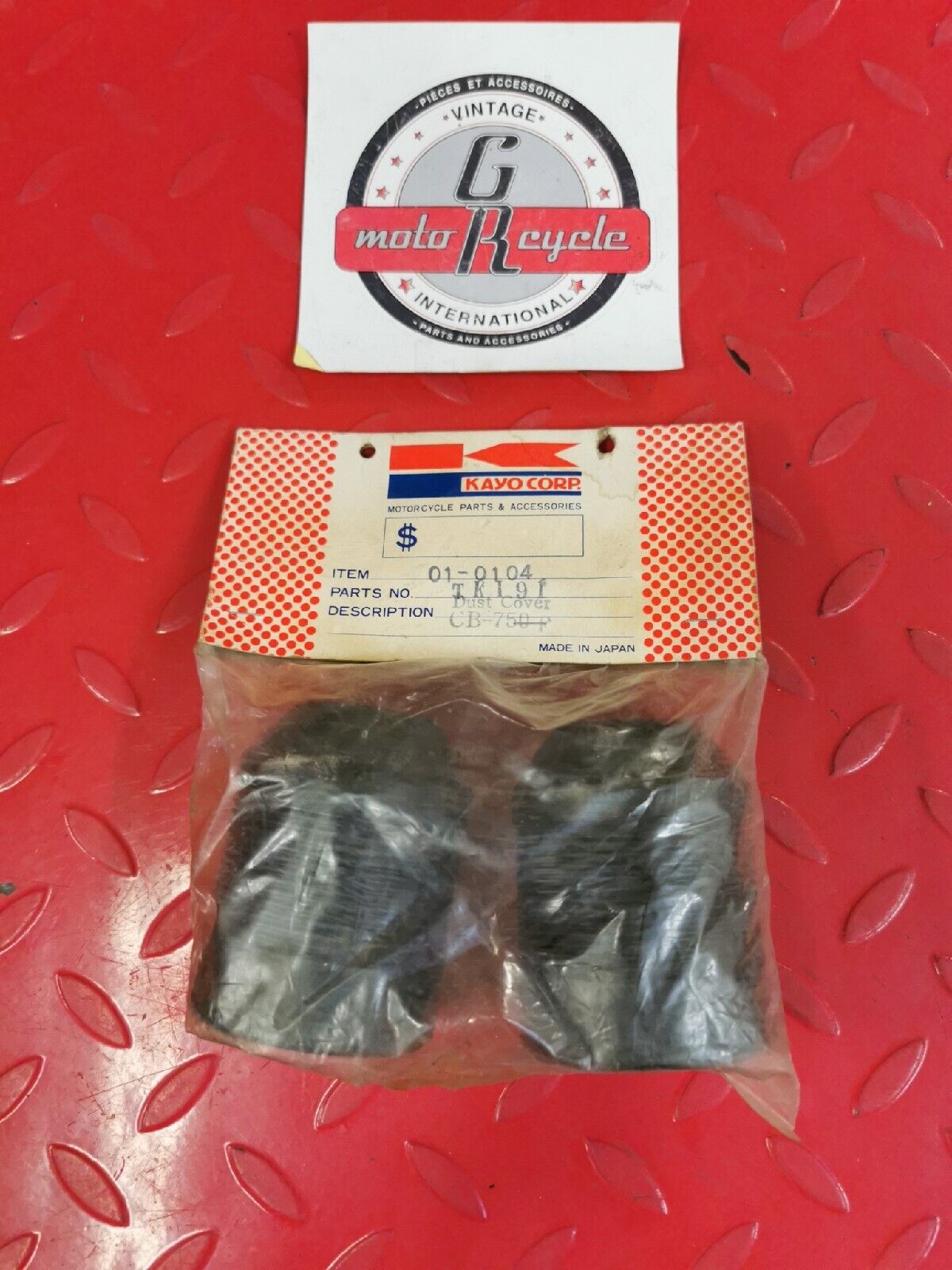 NOS KAYO HONDA CB750F RUBBER FRONT FORK DUST COVER BOOTSTK-191J15