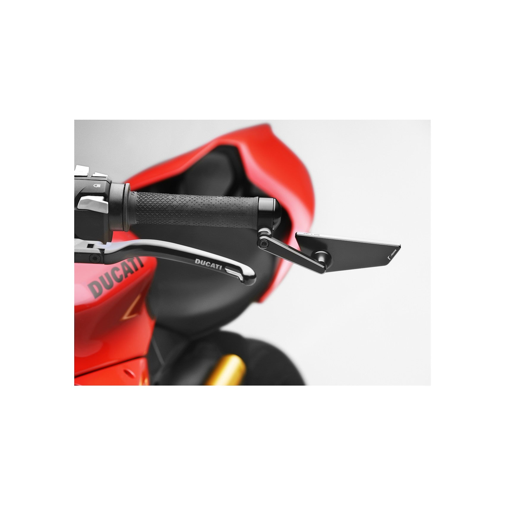 RIZOMA CUT EDGE BAR END MIRROR UNIVERSAL LEFT BLACK EA - 58-BS296B