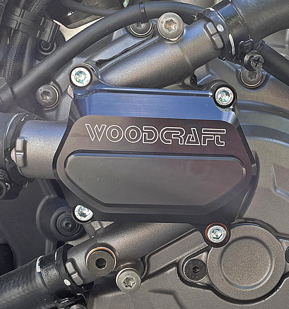 Woodcraft LHS Water Pump Cover Protector w/ Skid Plate Ducati 2014-202