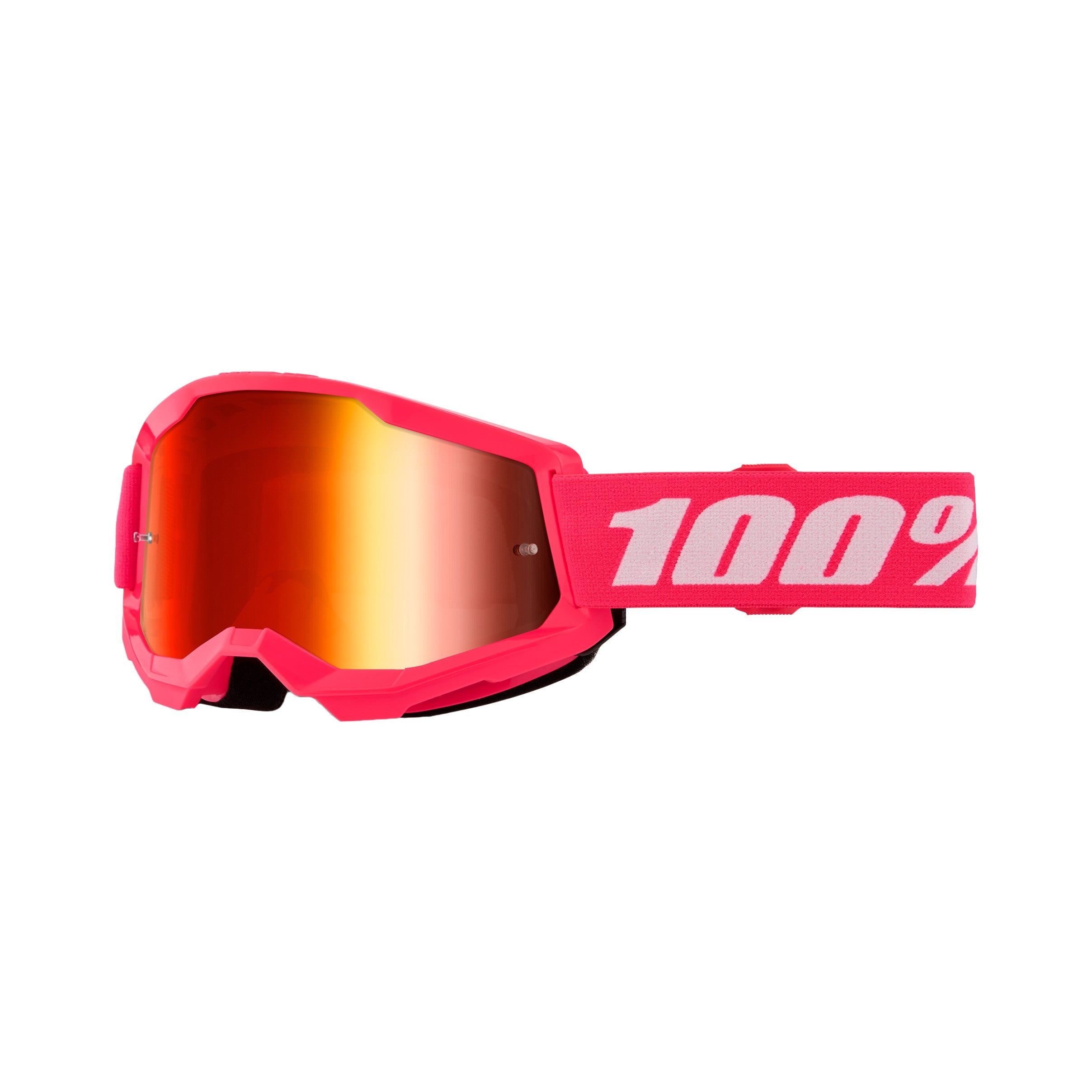 100-PERCENT STRATA 2 GOGGLE PINK MIRROR RED LENS - 610-5237