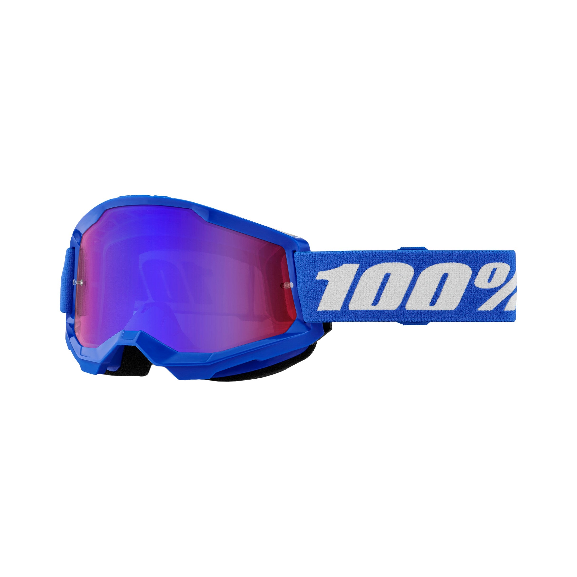 100-PERCENT STRATA 2 JUNIOR GOGGLE BLUE MIRROR RED/BLUE LENS - 610-5258