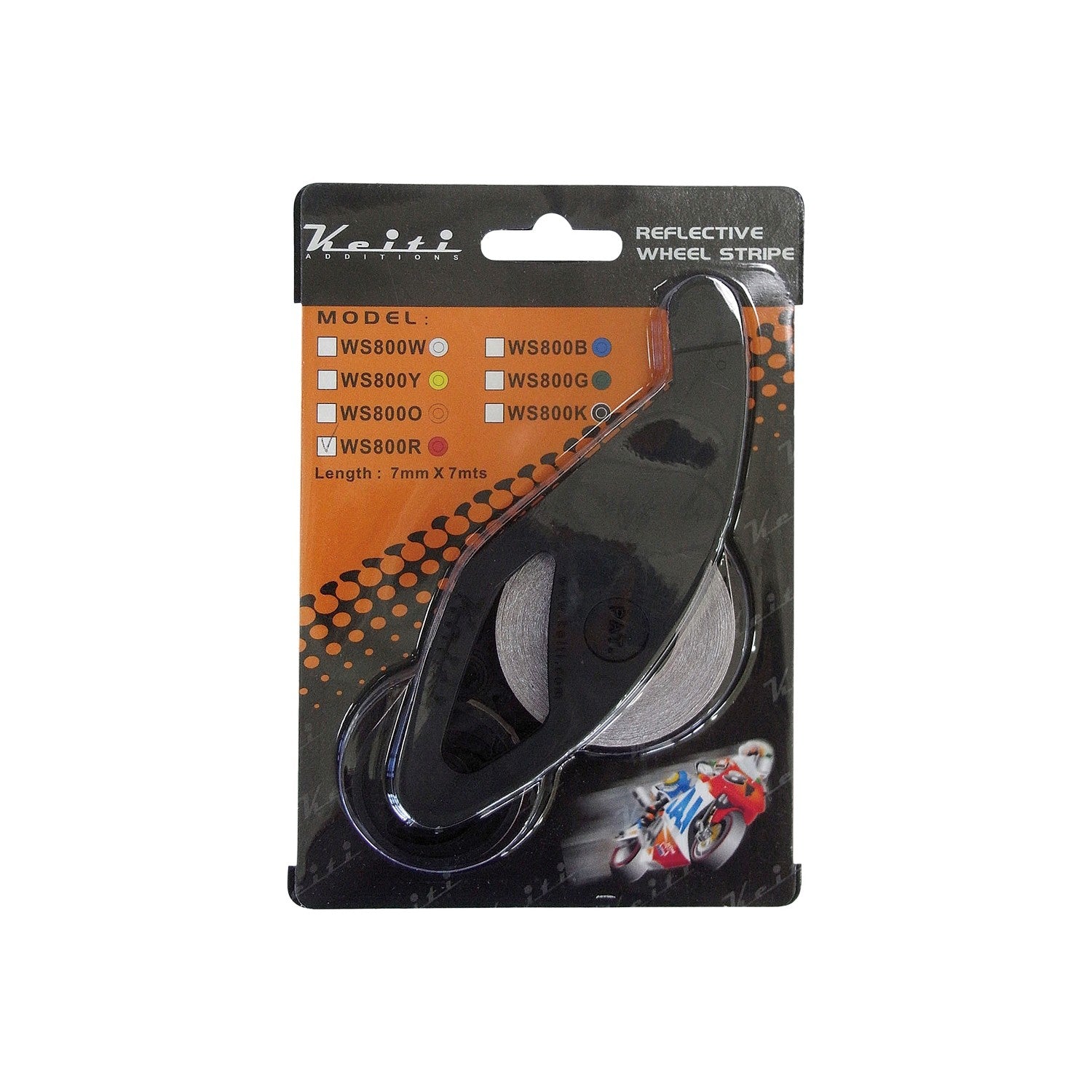KEITI WHEEL STRIPE KIT 7MM X 6M WHITE - 623-0615W