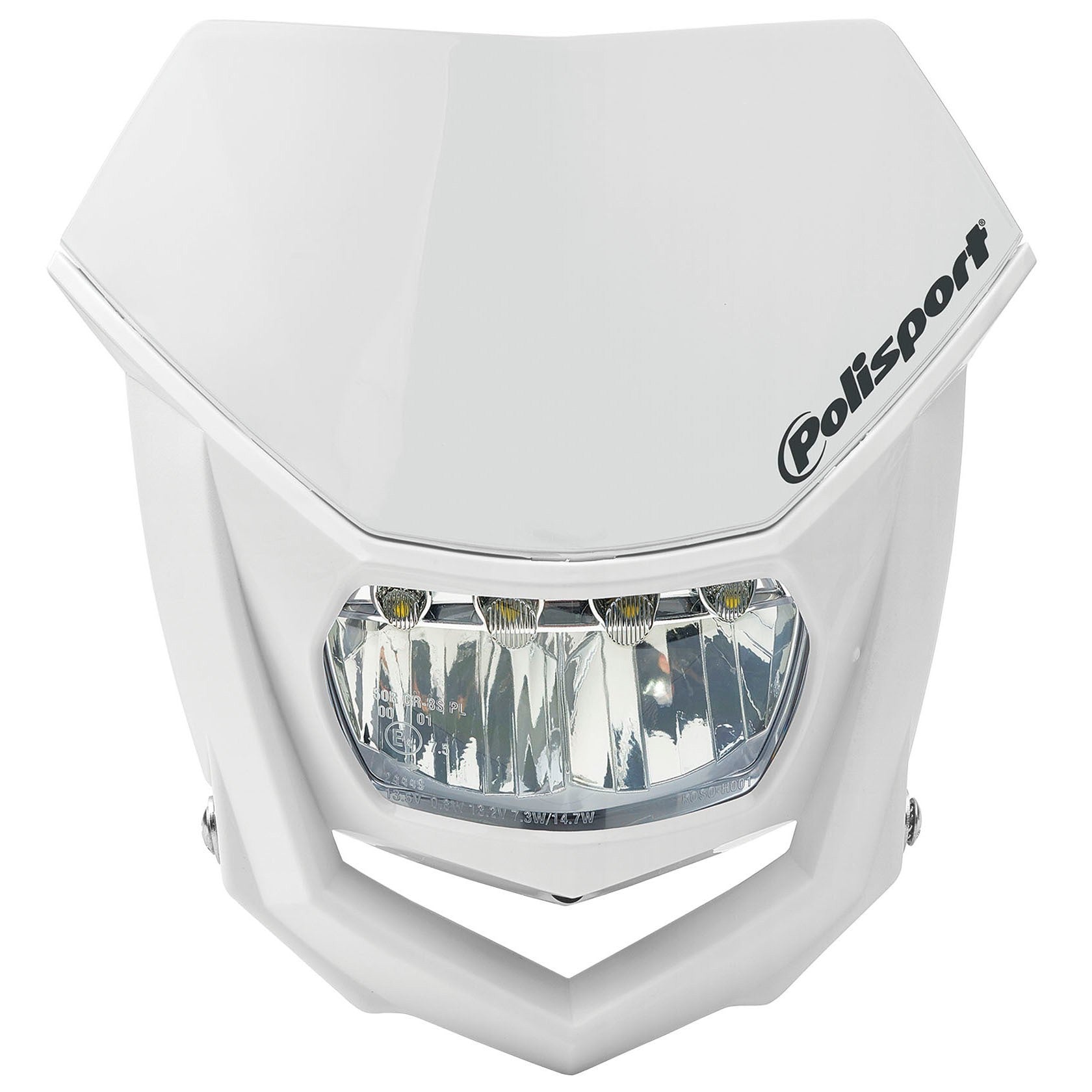 POLISPORT HALO HEADLIGHT WHITE/LED BULBS - 64-6927