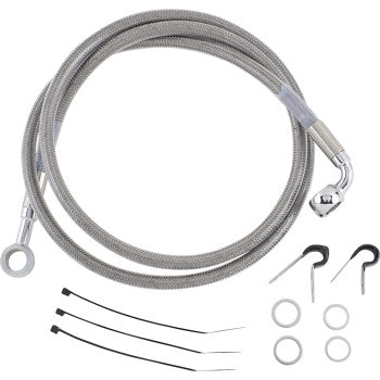 DRAG SPECIALTIES Brake Line - Front - Stainless Steel - Stock Length - FLST '87-'96