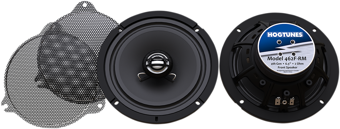 HOGTUNES 6.5" Replacement Front Speakers With Grills - Touring '14-'23