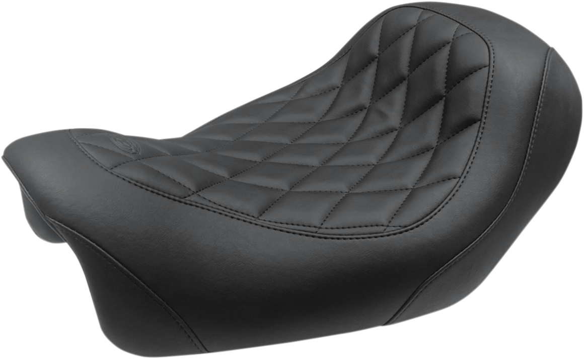 MUSTANG Wide Tripper™ Forward Solo Seat - Diamond - Black - FXDF '14-'17
