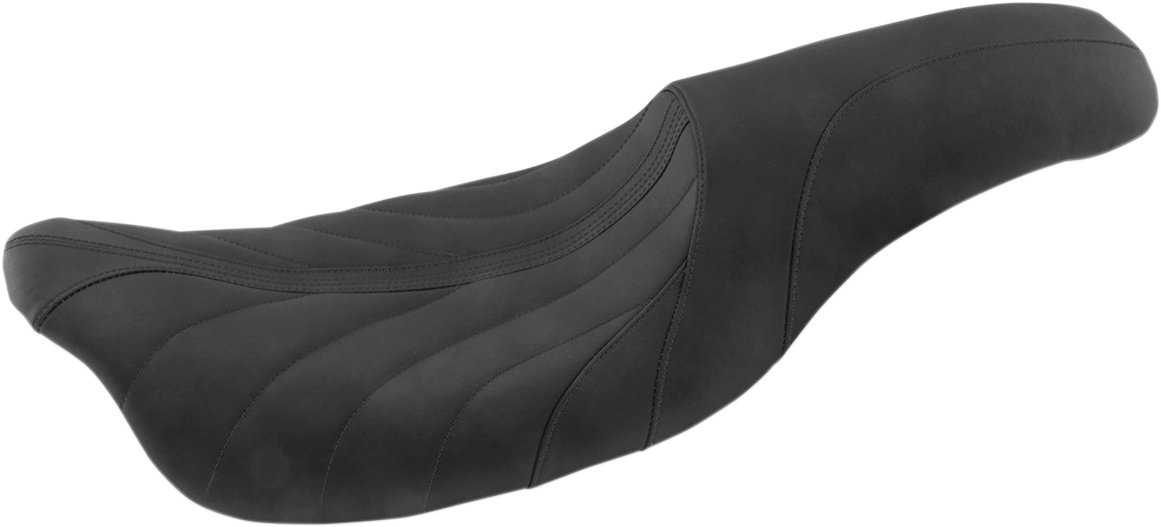 MUSTANG Revere Journey Gravity One-Piece 2-Up Seat - Black Stitch - Touring '08-'25