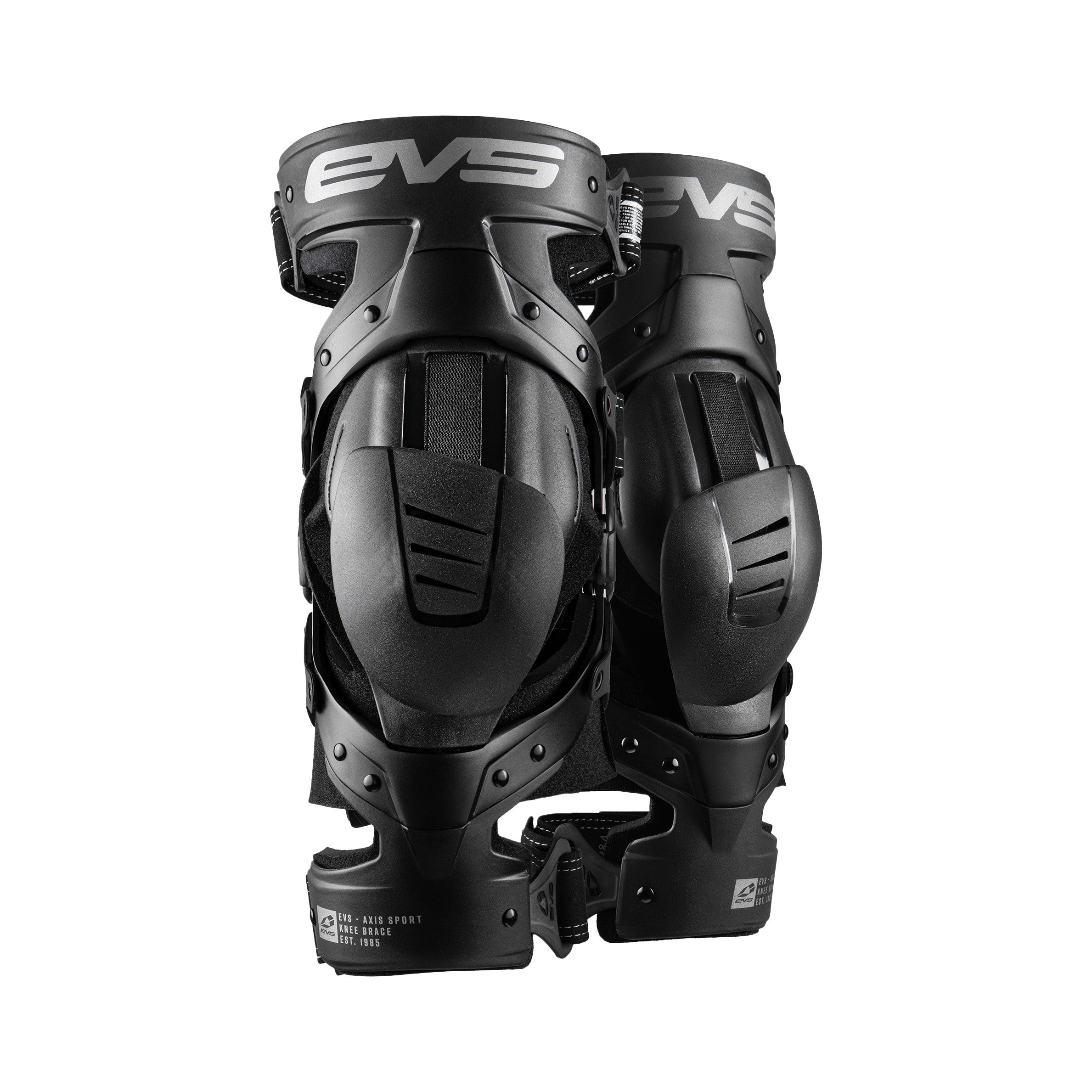 EVS AXIS SPORT KNEE BRACE PAIR BLACK/BLACK/GREY XL - 663-1187X
