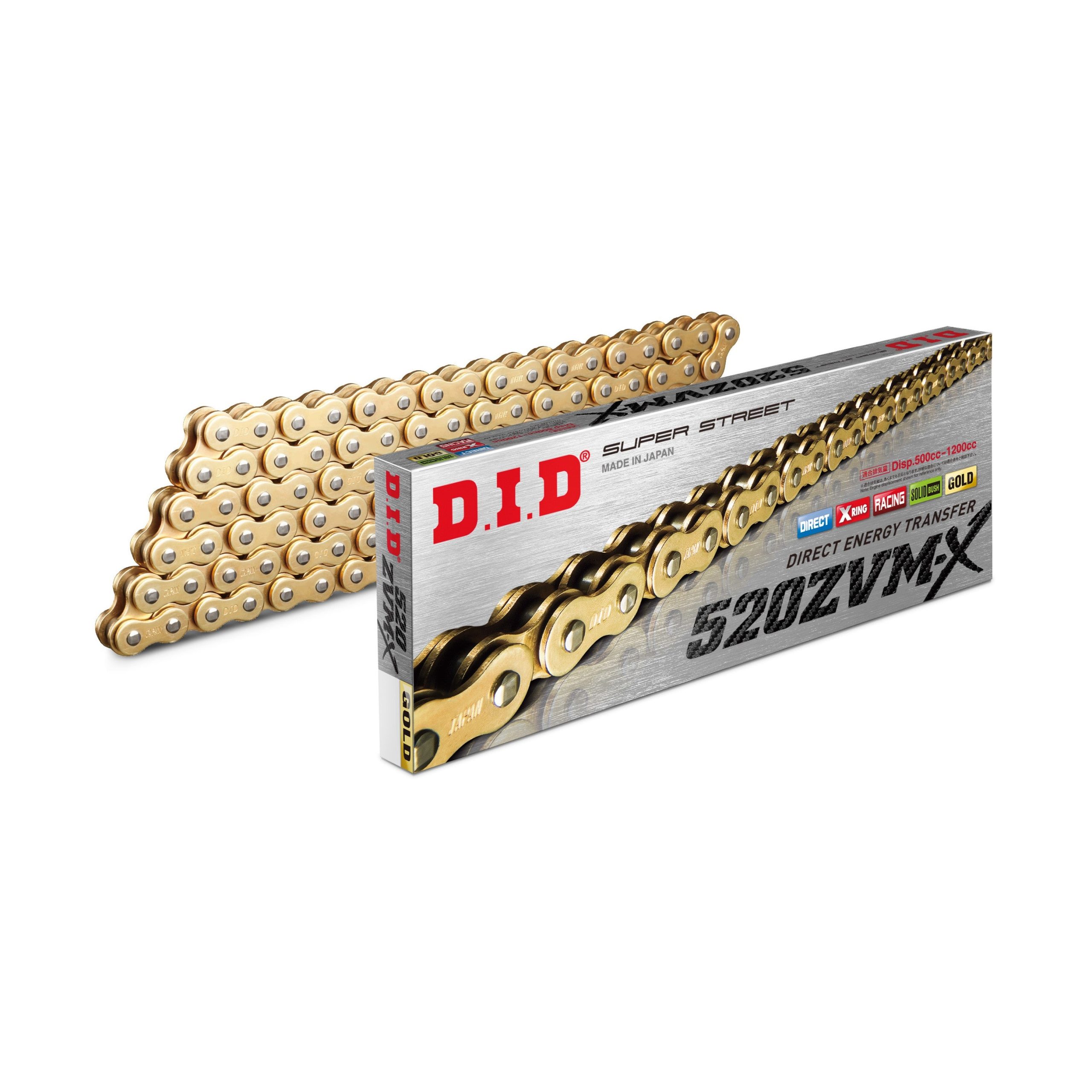 D.I.D SUPER STREET 520ZVMXG-110L X-RING ZVMX SERIES GOLD - 690-42110