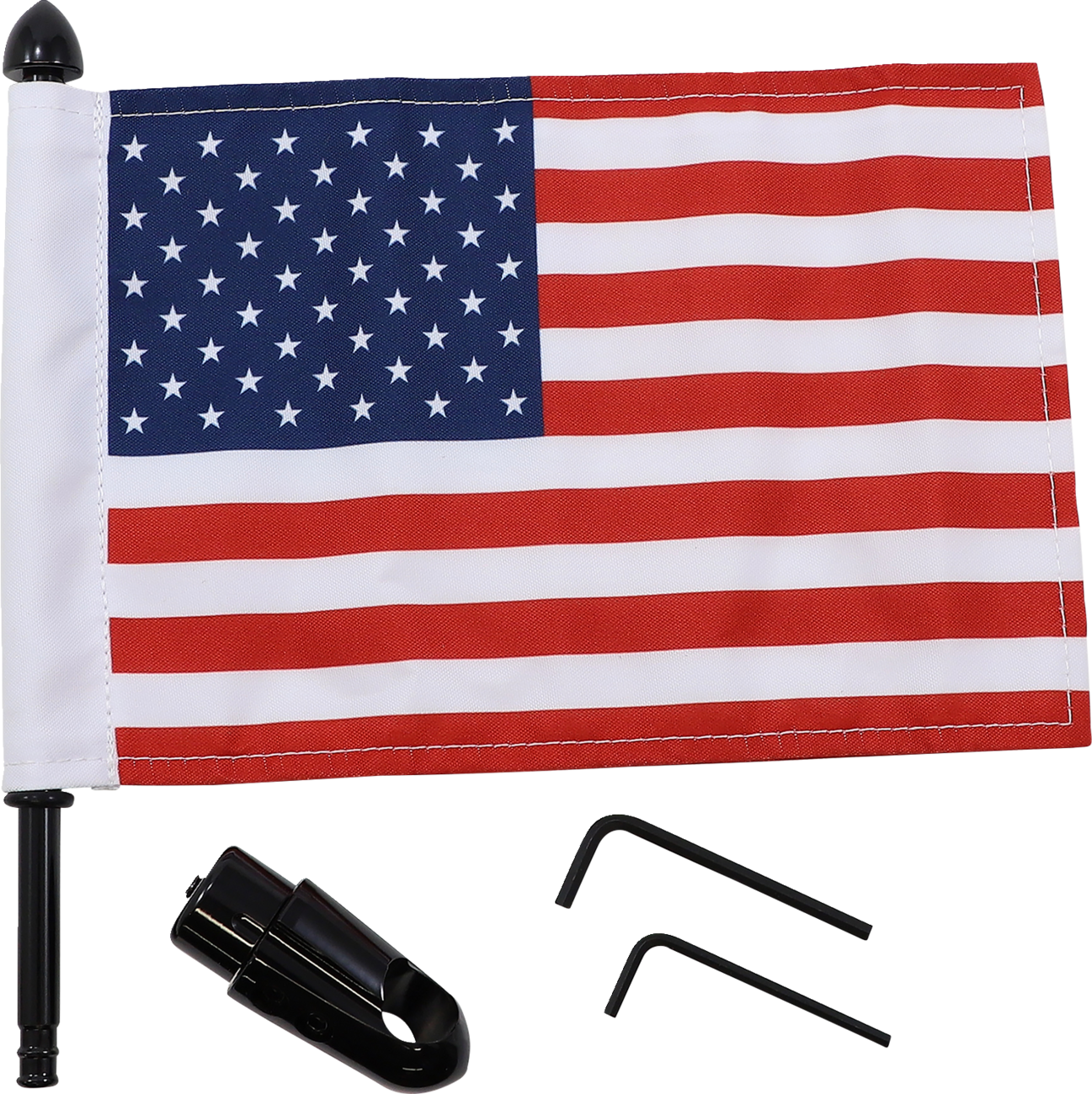 PRO PAD Flag Mount - Detachable Sissy Bar - 9" Pole - 6" X 9" Flag BRFM-RDHB765IN