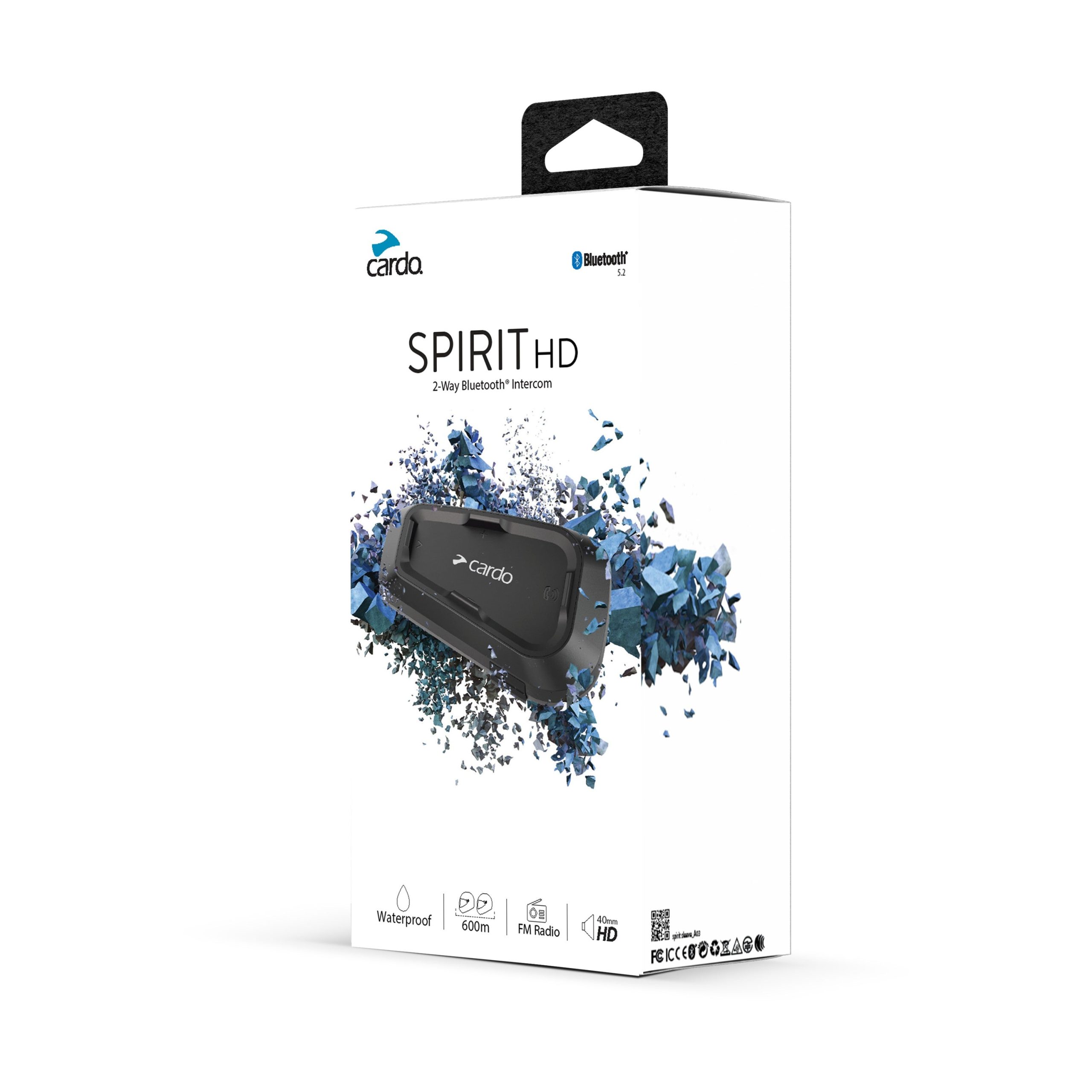 CARDO SPIRIT HD BLUETOOTH HEADSET SINGLE - 71-5036
