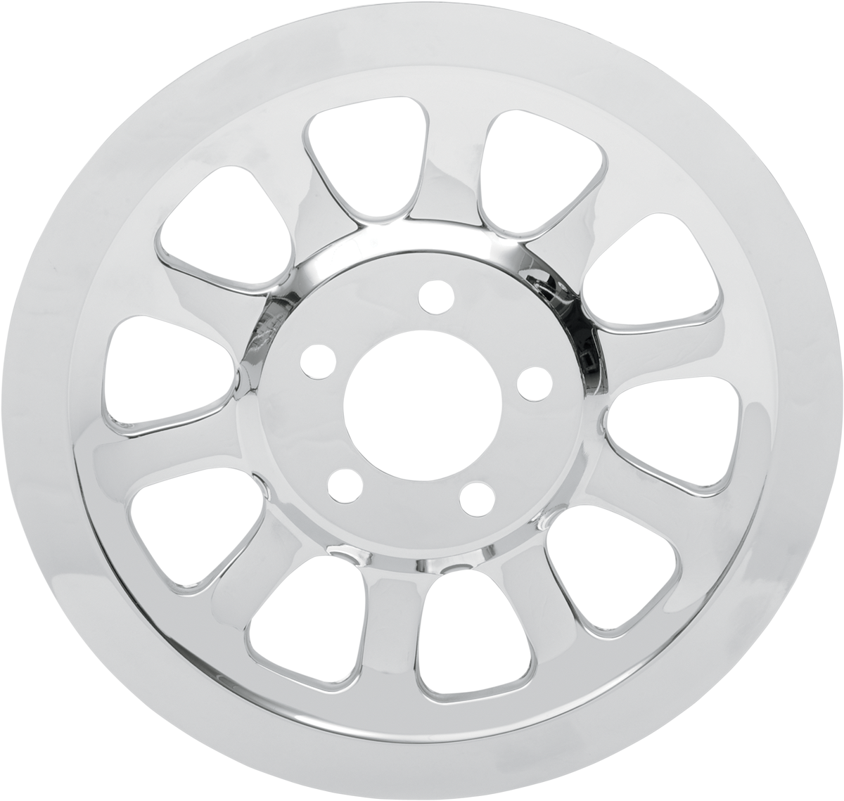 DRAG SPECIALTIES Rear Pulley Cover / Insert - Chrome - FXST/FLST '07-'17