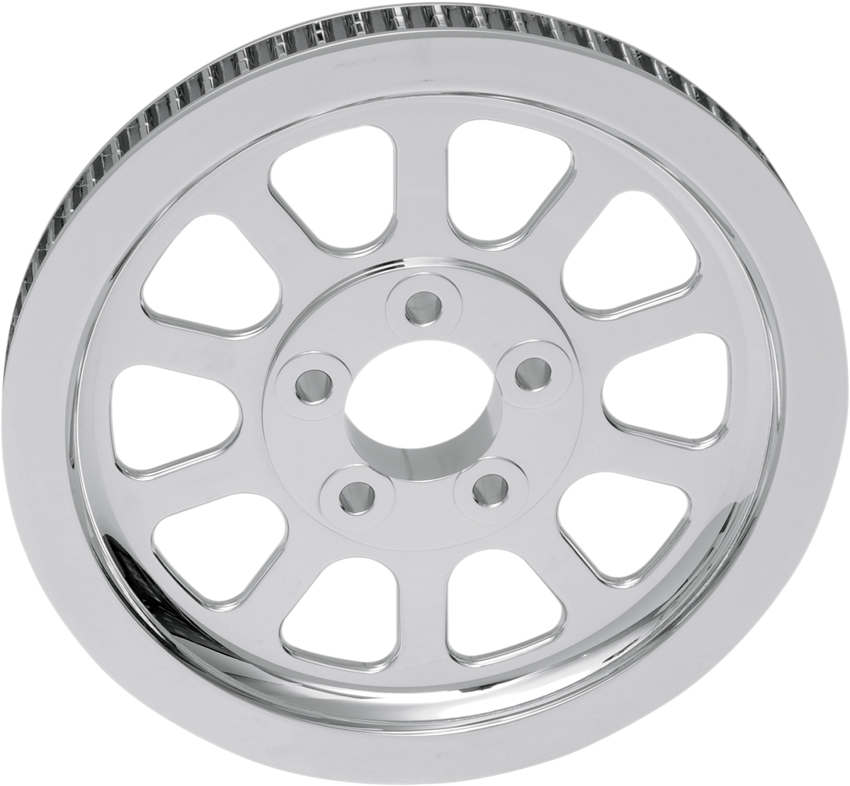 DRAG SPECIALTIES Rear Pulley - 10 Spoke - Chrome - 66 Tooth FXST / FLSTF '07-'11